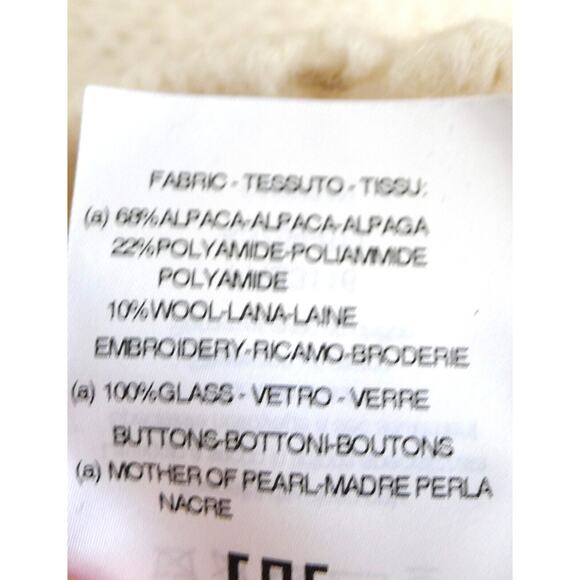 ALESSANDRA RICH ITALY Fruit Alpaca Blend Cardigan Sweater YOOX 40 S NWT $1380 - Picture 12 of 16